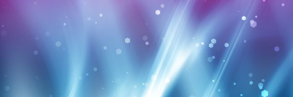 Blue lights in front of a purple sky